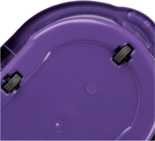 Mop Bucket with Squeezer and Wheels Plastic Capacity 20lt Purple