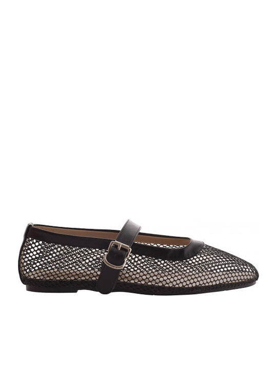 Damen Ballerinas Schwarz