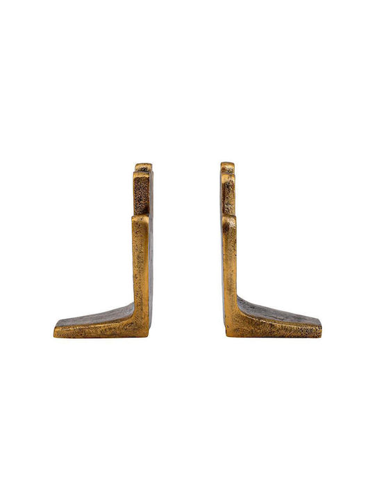 Set 2 Suporturi De Cărți Metalice Mâini Fylliana Fl76638 Aurii Antichizate 11x9x15cm