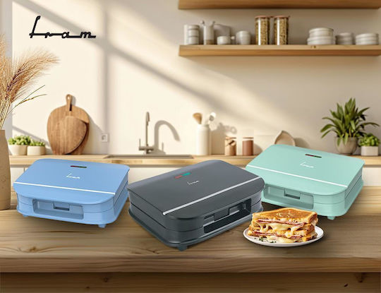 Fram Sandwich Maker for 2 Sandwiches 700W Blue