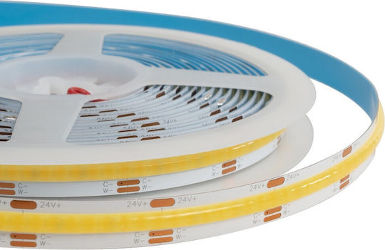 GloboStar LED Strip Bee 24V Adjustable White Light 5m Type COB