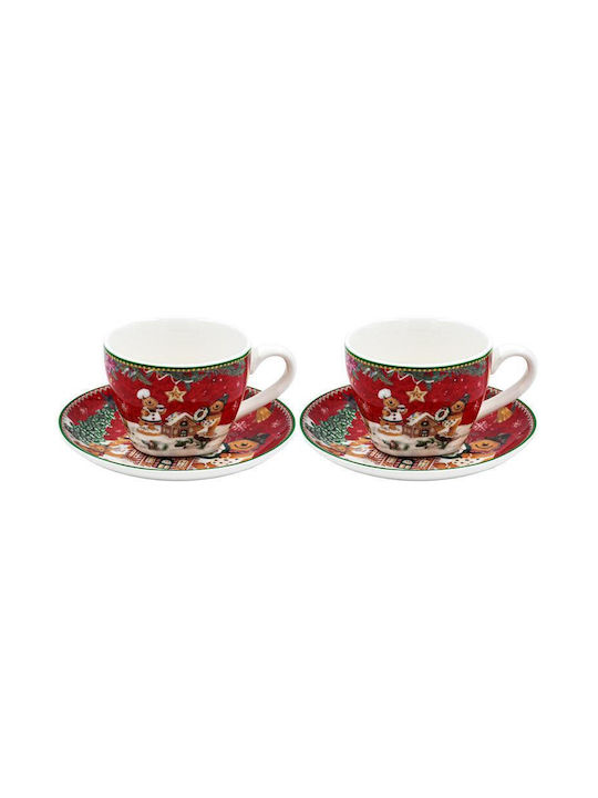 Weihnachtliches Set 2er Pack Becher Teller Fylliana Fl016 Lebkuchenmann 8x6cm Weihnachtliches Set 2er Pack Becher Teller Fylliana Fl016 Lebkuchenmann 8x6cm