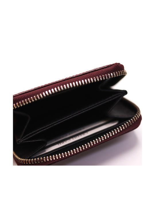 Small Leather Women's Wallet Cards Burgundy