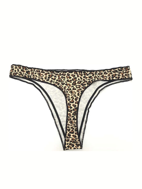 Chiloți Pentru Femei Șir De Caractere Bej Cheetah