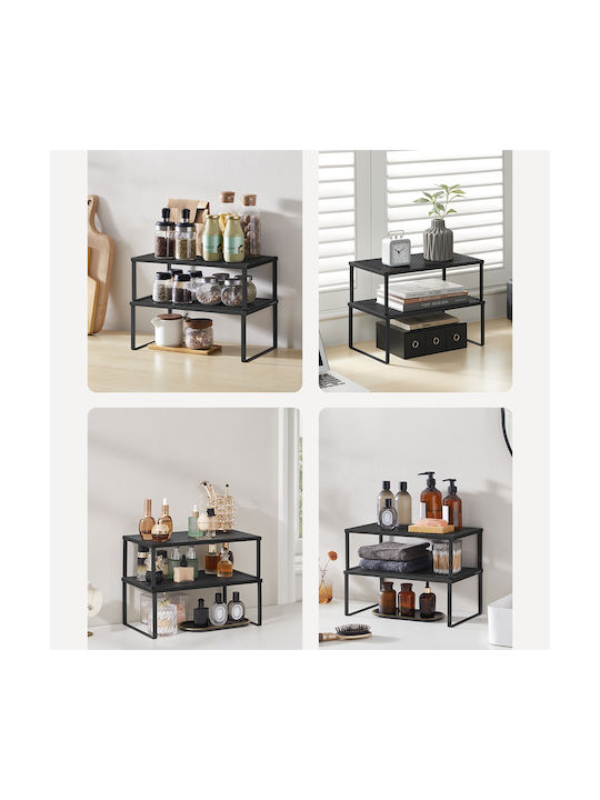 Songmics Tabletop Inox Base 2 Pieces Black