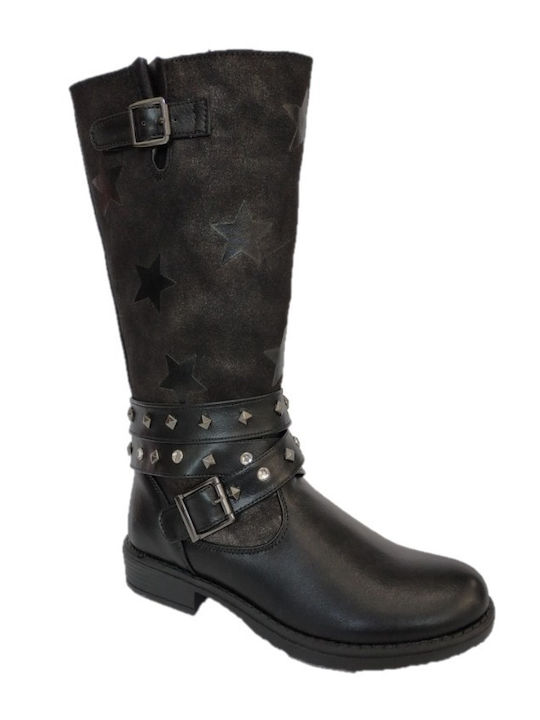 Kinderstiefel mit Reißverschluss Schwarze