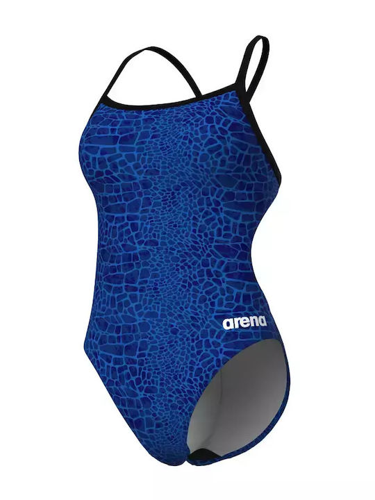 One-Piece Swimsuit Animal Print Blue