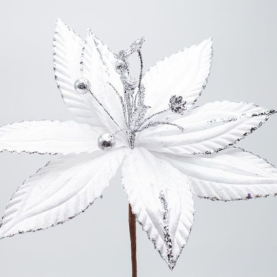 White Flower Subtle Glitter Line 30x20cm 600-47598