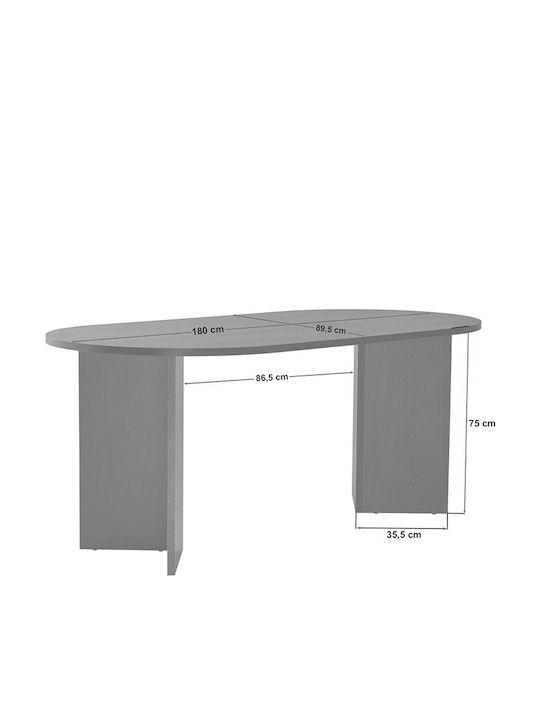 Sablin Маса За Трапезария Дървена Орех 180x89.5x75см