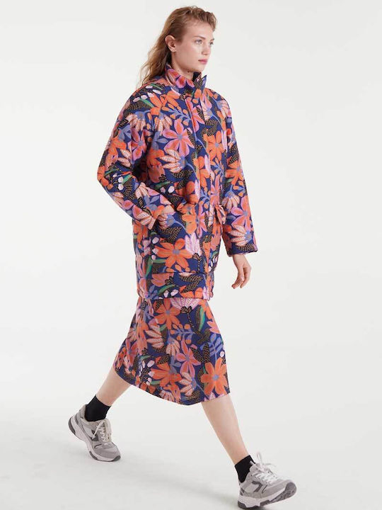 Women's Blue Coat with Buttons