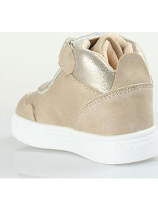 Anatomisch Kinderstiefeletten mit Klettverschluss Gold