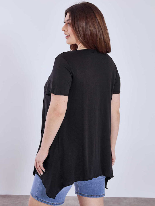 Women's Blouse Cotton Black