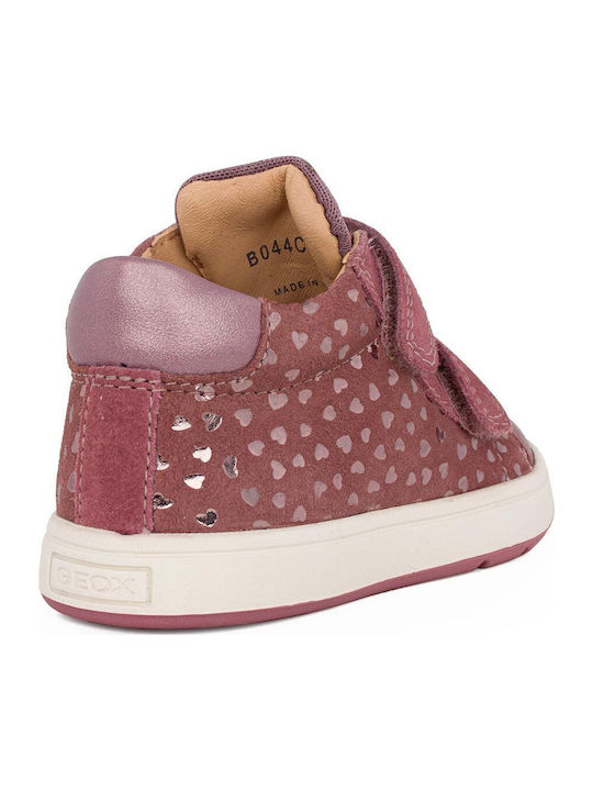 B Biglia C Leather Kids Boots with Velcro Pink