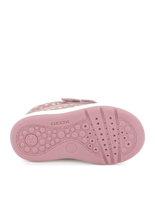 B Biglia C Leather Kids Boots with Velcro Pink