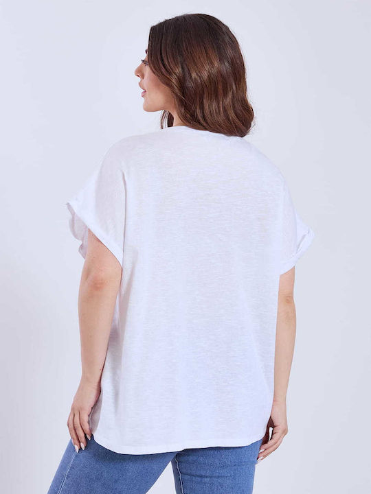 Sleeve Women's Athletic Blouse White