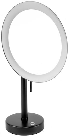 Bronze Art Schminkspiegel Tischgerät mit Licht 20cm