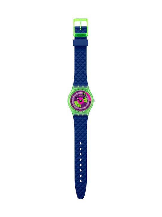 Swatch Swatch Women's Watch with Blue Rubber Strap
