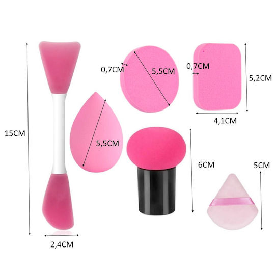 Set Mit Make-up Schwämmen Für Konturierung 6 Stück