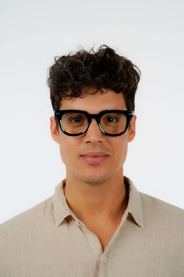 Blue Light Blocking Glasses Red Raven Series B Black