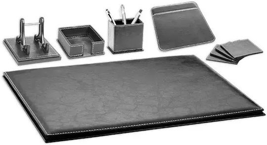 Desktop Desk Set Leatherette Desk Pad Pencil Holder Note Cube Coaster Mousepad Card Holder Code W810