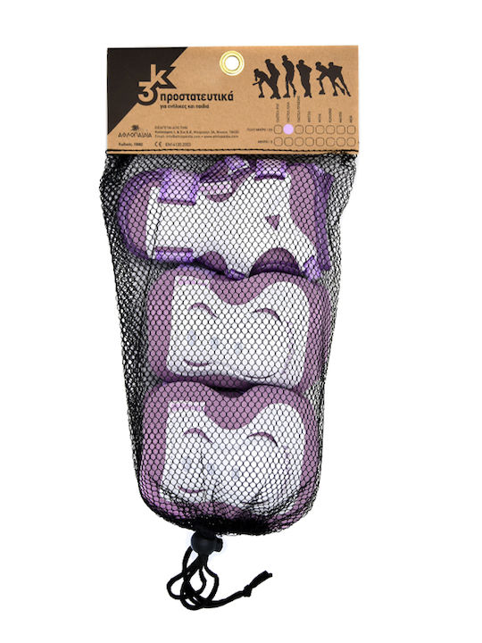Athlopaidia 003.10082 Kinder Knieschützer für Rollers Lila