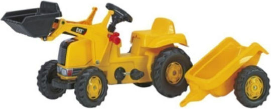 Kids Foot-to-Floor Ride On Tractor with Trailer & Pedal CAT Beige