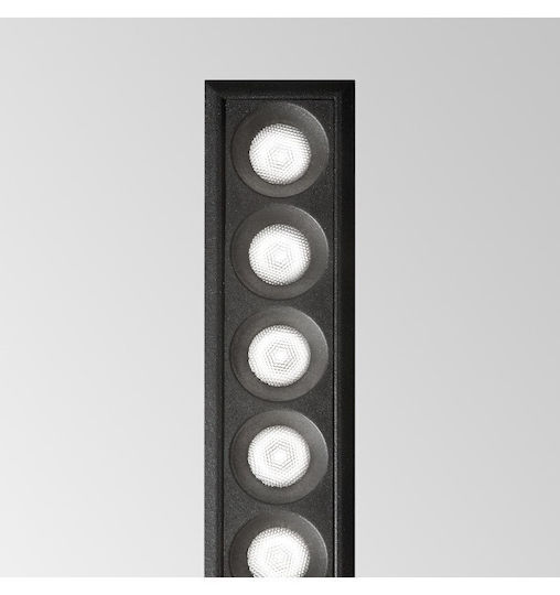 Recessed Commercial Linear Lighting Led 20W Black 2700K Slim Lika 341682 Ideal Lux 341682