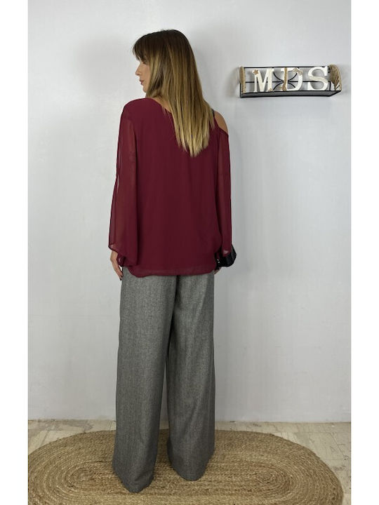 Damen Stoff Hose Gray