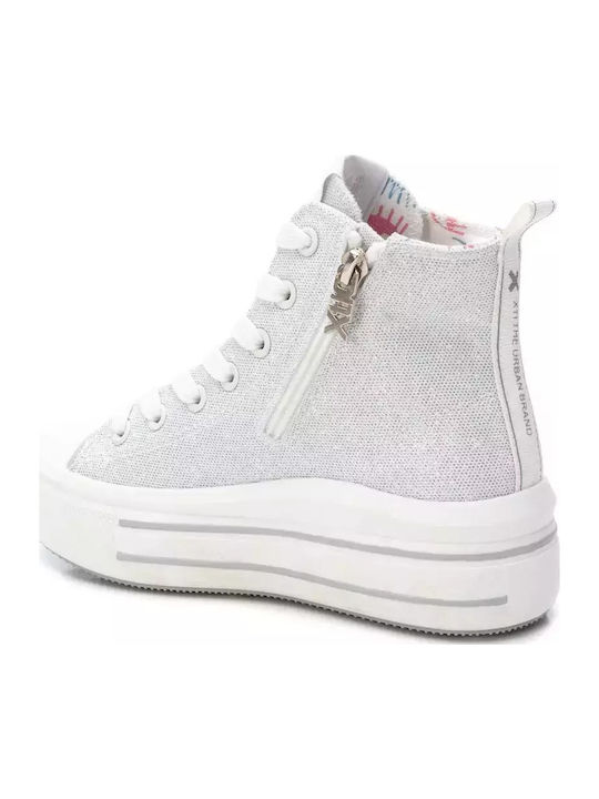Παιδικά Sneakers High Ασημί