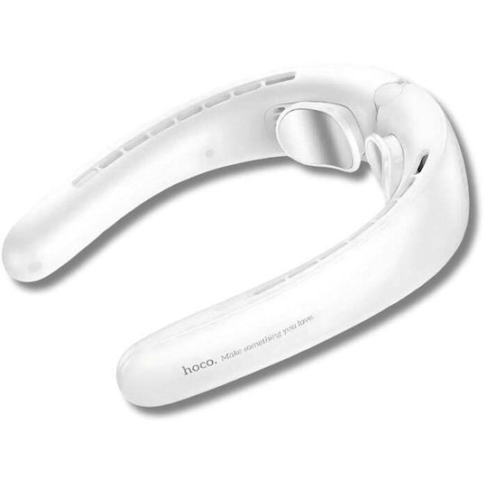 Hoco Ανεμιστηράκι Λαιμού USB Χωρίς Πτερύγια Λευκό