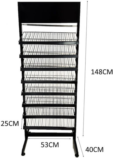 Metal Floor Stand for Nail Polishes 8 Levels