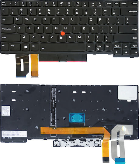 Keyboard for ThinkPad E480 with Trackpoint / Backlit English (US) (40666USBACKLIT)