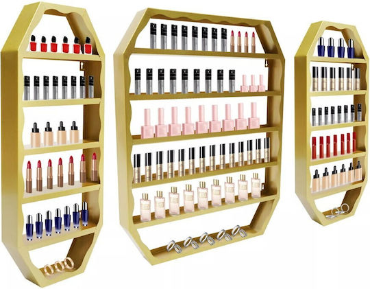 Set 3 Wandmontierte Metallregale Organizer 6 Ebenen