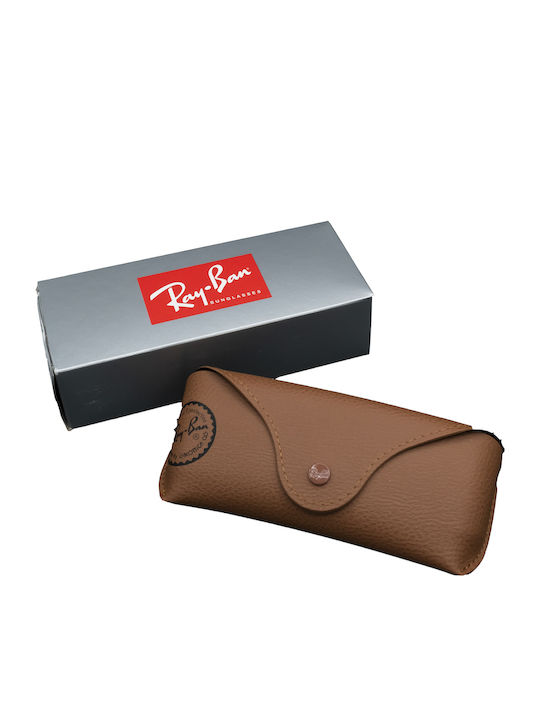 Ray Ban Unisex Sunglasses with White Horn-Rimmed Frame and Green Lens RB2240 144431