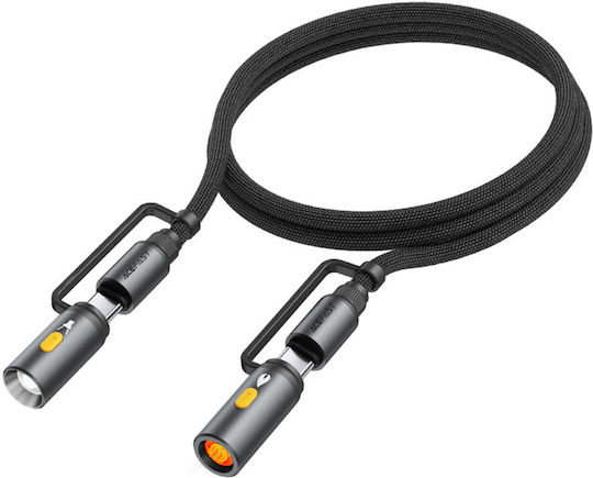 Acefast LED USB to Type-C Cable 3A Μαύρο 1.2m