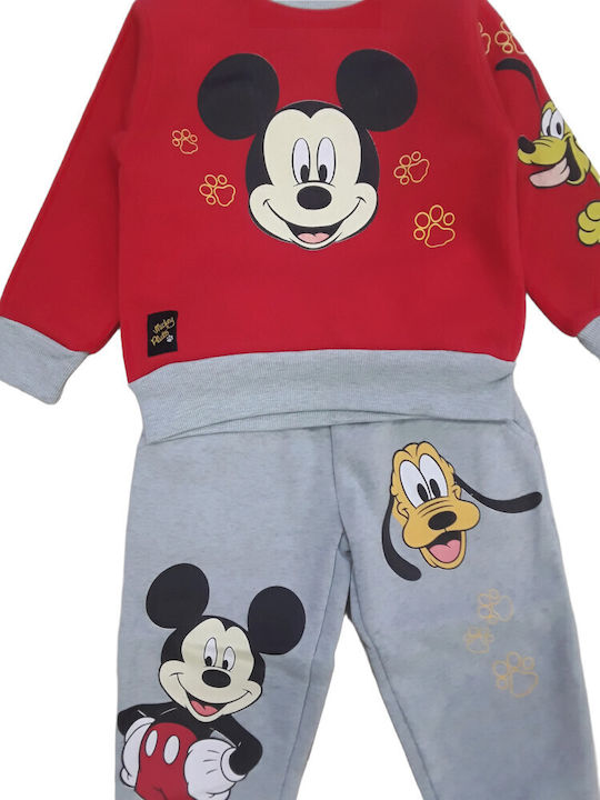 Παιδικό Σετ Φόρμας Κόκκινο 2τμχ Mickey Mouse