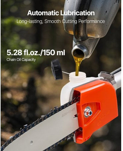 Vevor ECCYJCS8INCH86J0A002V0 Σταθερό Κονταροπρίονο Βενζίνης 1.2hp Συνολικού Μήκους 198.12cm και Λάμα 20.32cm