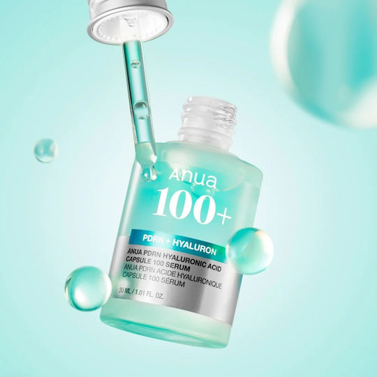 Anua Pdrn Hyaluronic Acid Capsule 100 Feuchtigkeitsspendend Serum Gesicht mit Hyaluronsäure für Strahlkraft & Aufhellung 30ml