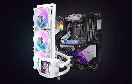 Darkflash DV360S Υδρόψυξη AIO CPU με 3 Ανεμιστήρες 120mm και ARGB Φωτισμό Λευκή