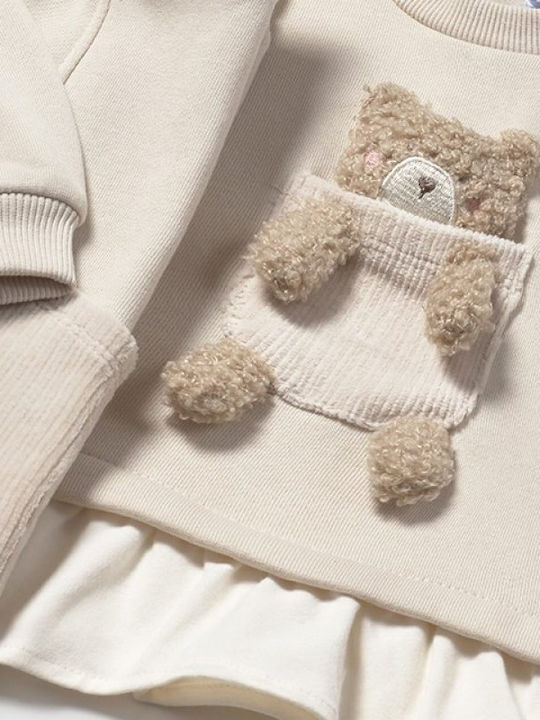 Kids Sweatpants Set Ecru 2pcs