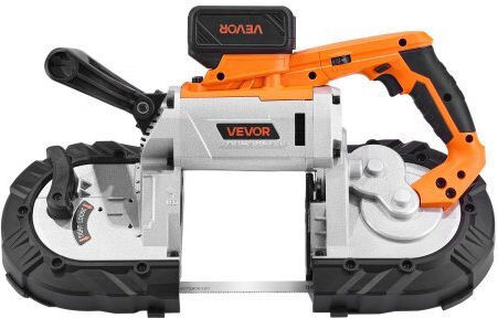 Portable Cordless Band Saw Kit Vevor 20v Battery Charger Cutting Depth 127 mm x 115 mm Metal Band Saw Brushless Motor Variable Speed 0-192 m min Metal Wood Cutting