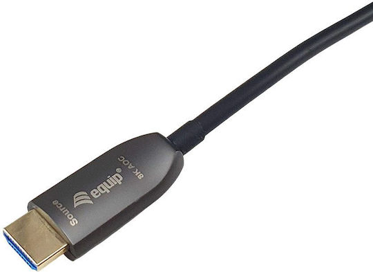 Equip HDMI 2.1 Ultra High Speed 48Gbps 4K 120Hz HDR VRR Kabel HDMI-Stecker - HDMI-Stecker 25m Schwarz