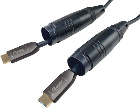 Equip HDMI 2.1 Ultra High Speed 48Gbps 4K 120Hz HDR VRR Kabel HDMI-Stecker - HDMI-Stecker 25m Schwarz