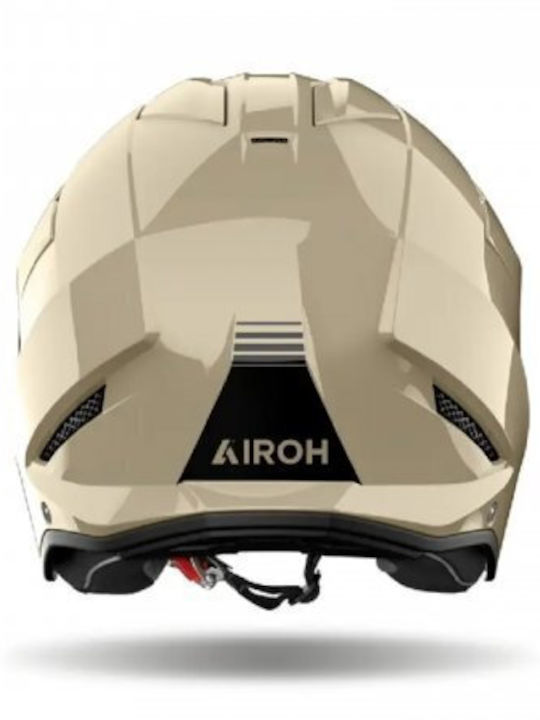 Airoh Kombakt Moka Glow Gloss Motorcycle Helmet Jet ECE 22.06 1150gr with Sunvisor
