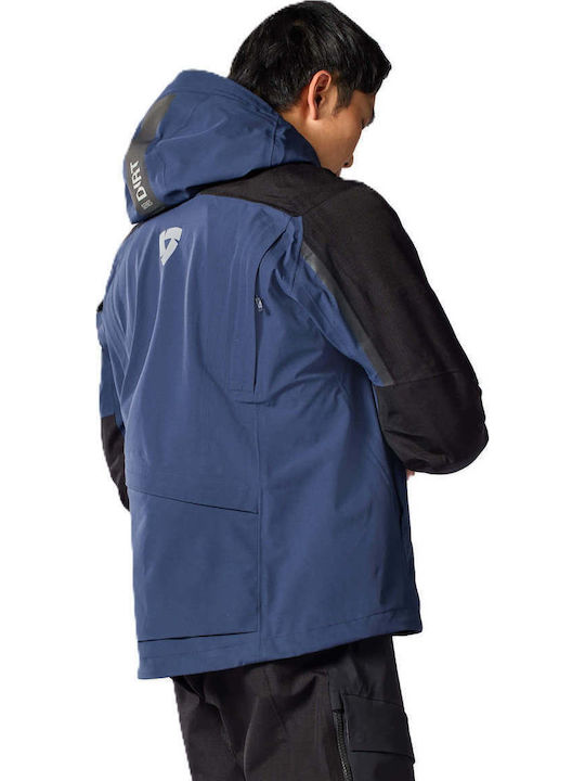 Rev'IT Component 3 H2O Winter Men's Motorcycle Jacket Cordura Waterproof Blue