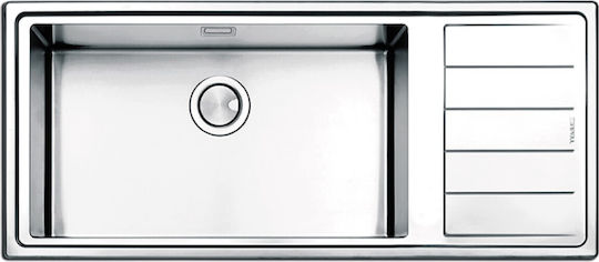 Apell Linear Plus LNP1161R LNP1161R-110 Drop-In Sink Inox Satin W100xD50cm Silver