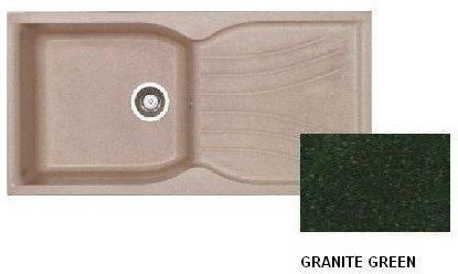 Sanitec Classic Ένθετος Νεροχύτης από Συνθετικό Γρανίτη Μ100xΠ50cm Granite Green
