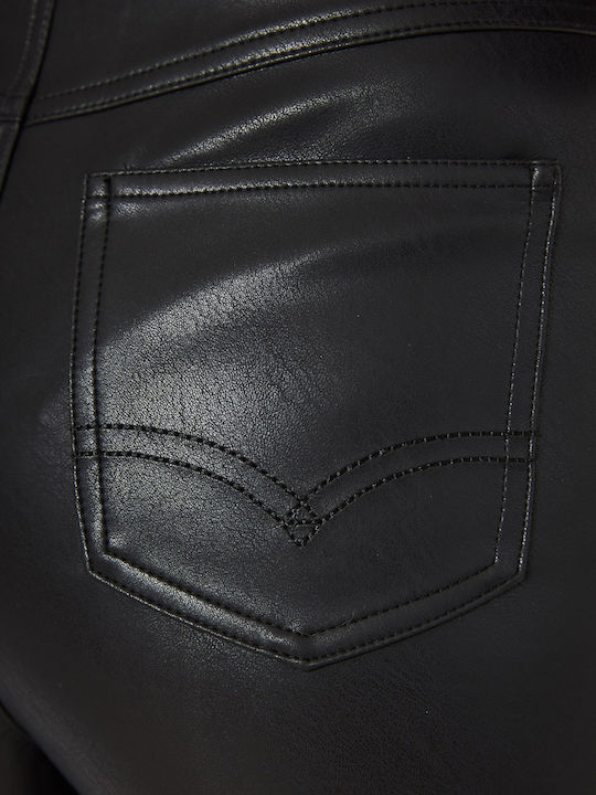 Damen Stoff Hose in Enger Passform Schwarz