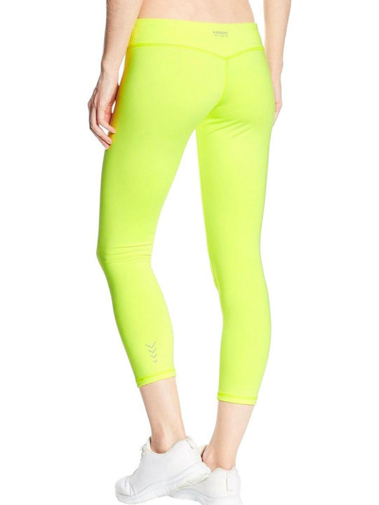 Damen Stoff Capri Hose Gelb