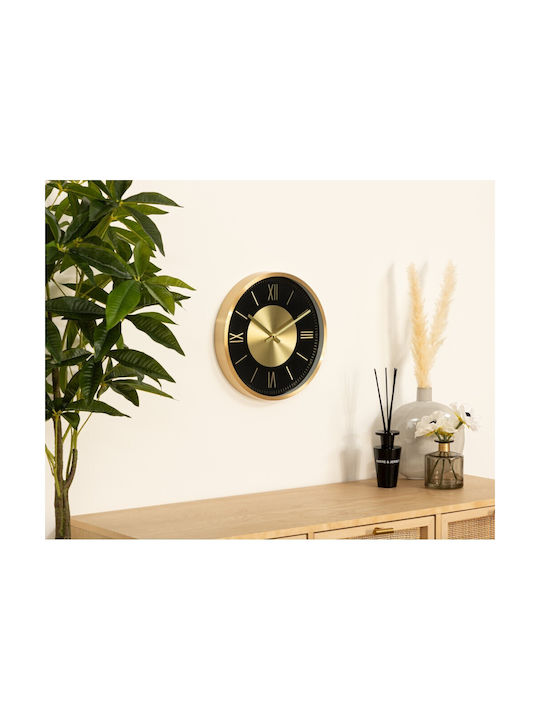 Wanduhr Metallisch Gold Ø30cm